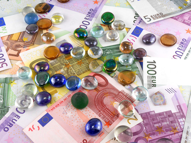 stones set on euro money background - Foto, immagini