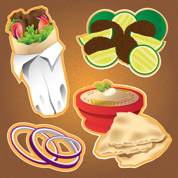 Lebanese Food Illustrations - Vector, Image