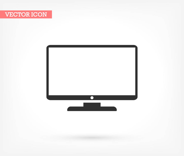 Monitor icono vectorial, lorem ipsum Diseño plano - Vector, Imagen