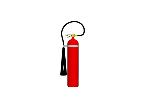 red fire extinguisher on white background - Photo, image