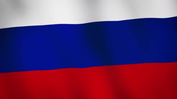 Rusia, oficialmente la Federación Rusa, ondeando bandera, un fondo de animación de bandera. Bandera realista de Rusia ondeando en imágenes de vídeo de viento
.   - Imágenes, Vídeo