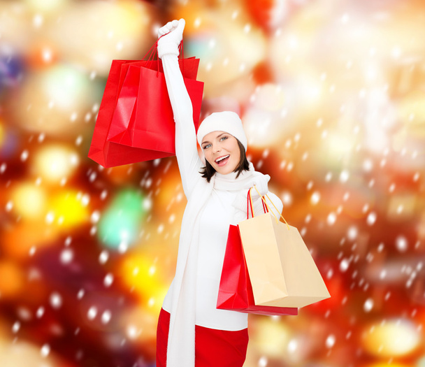 Picture of happy woman with shopping bags - Foto, imagen