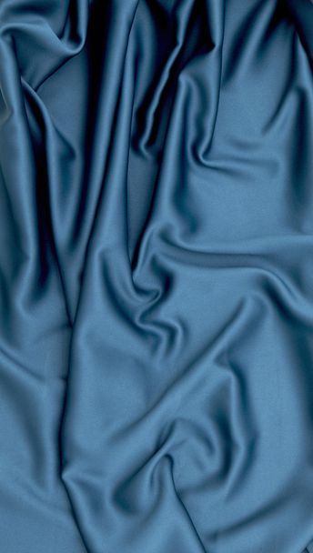 Blue silk texture - Φωτογραφία, εικόνα