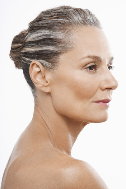 Middle-Aged Woman hair back - Foto, Imagen