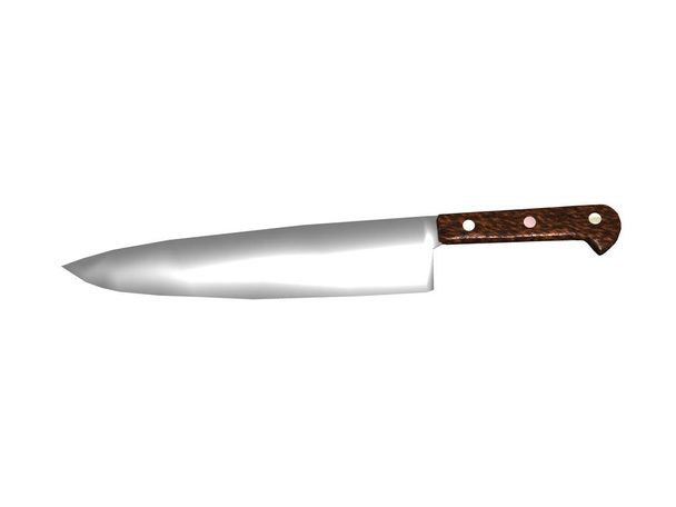 kitchen knife isolated on white background - Foto, Imagem