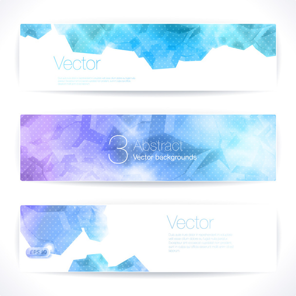 Set of 3 abstract vector banners. - Vector, imagen