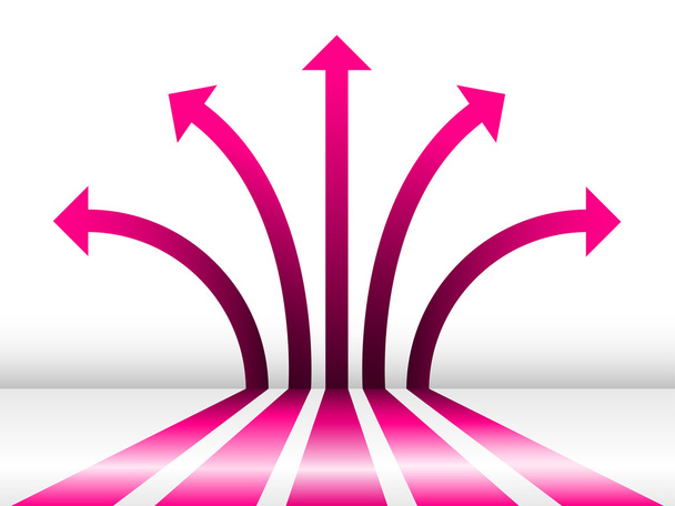 Abstract pink arrows - Vector, Image