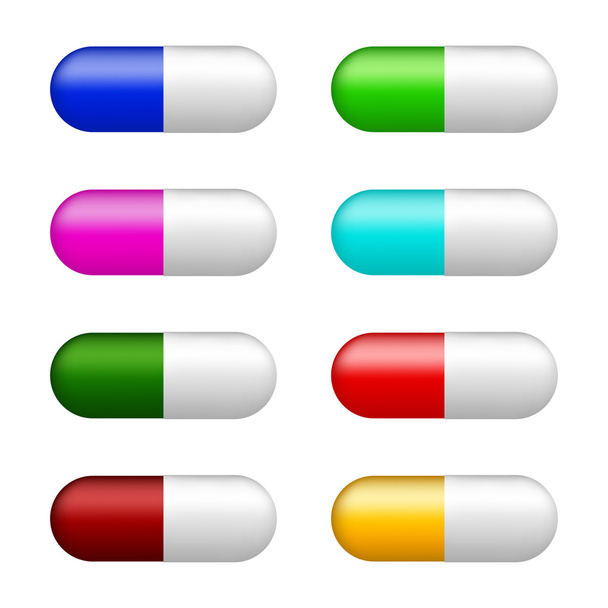 Set of pills - Vector, Image