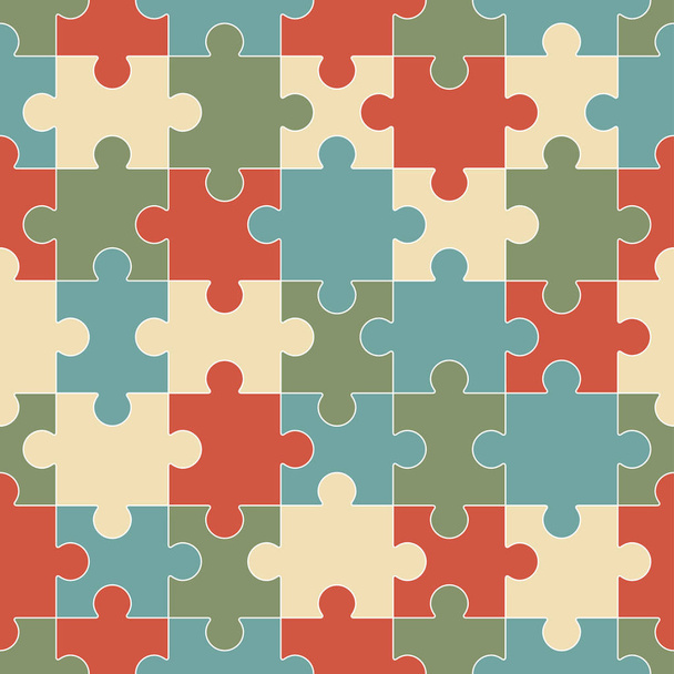 seamless background of fine colored puzzle pieces - Foto, Bild