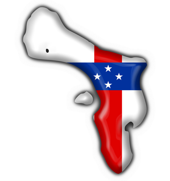 σημαία του Μποναίρ Ολλανδικές Αντίλλες κουμπί χάρτη - Φωτογραφία, εικόνα