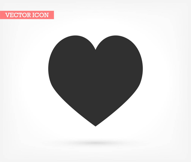 Значок вектора сердца, ипсум плоский
 - Вектор,изображение