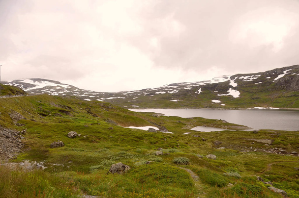 nas terras altas de haukelifjell entre roldal e vinje no e134 na parte norte. - Foto, Imagem