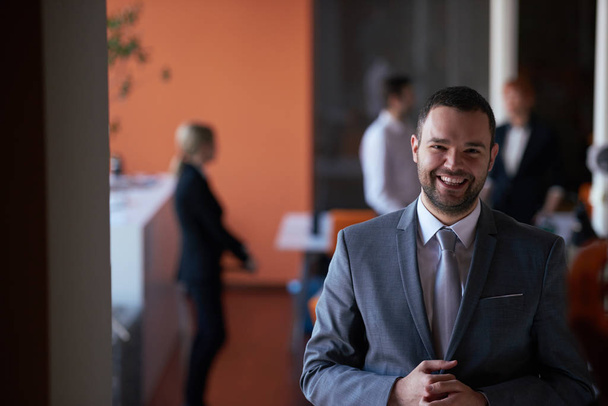 happy young business man portrait  at modern meeting office indoors - Foto, immagini