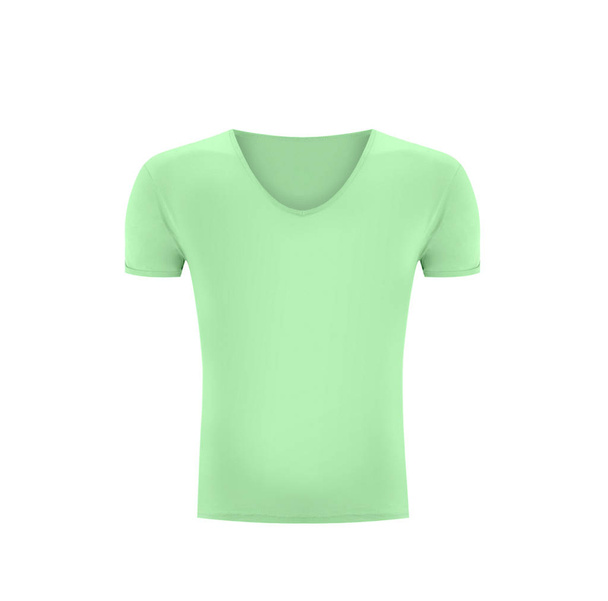 Green t-shirt isolated on white - Foto, Bild