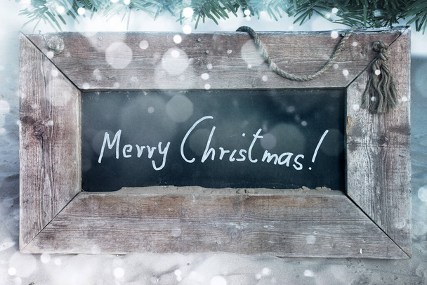christmas greetings old slate chalkboard with words \ - Foto, Imagem