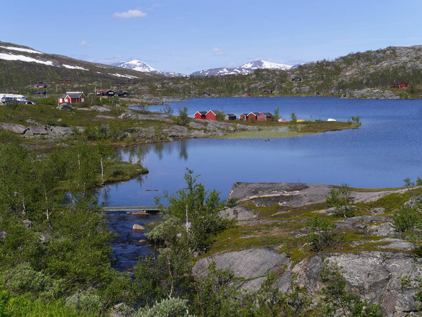 view of the nature in Scandinavia is a subregion in Northern Europe - Valokuva, kuva