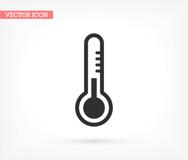 Hőmérő vektor ikon, lorem ipsum Lapos kialakítás - Vektor, kép