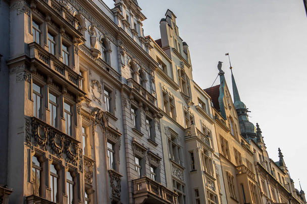 Prag 'daki güneşli binalar - Fotoğraf, Görsel