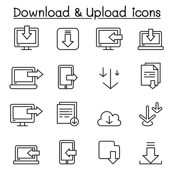 Télécharger & Télécharger des icônes définies dans un style de ligne mince
 - Vecteur, image