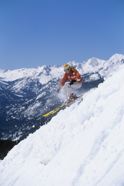 Aşağı kayak kayakçı - Fotoğraf, Görsel