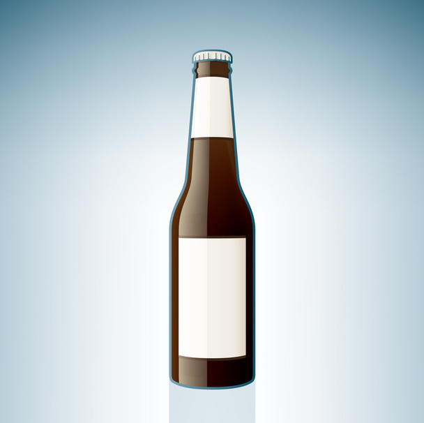 Brown Beer Bottle - Vector, afbeelding