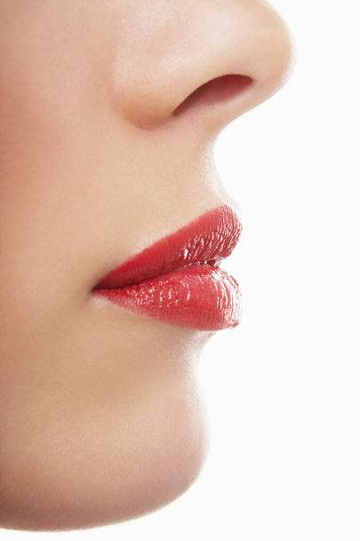 Red lips profile - Foto, afbeelding