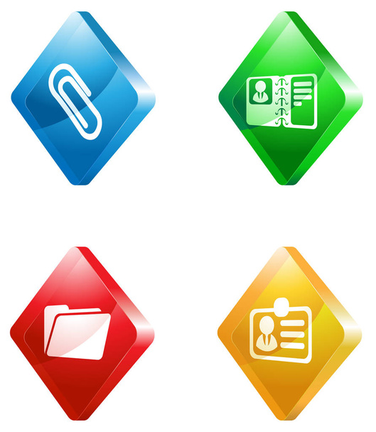 office glass transparent icon set in eps 10 - Foto, immagini