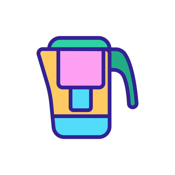 Vetor de ícone de filtro de água em casa. Isolado contorno símbolo ilustração
 - Vetor, Imagem