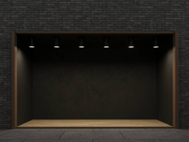 Empty store display, 3d render - Fotoğraf, Görsel