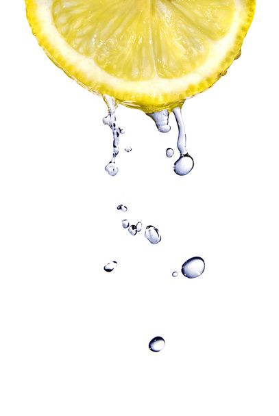 Fresh water drops on lemon - Foto, immagini