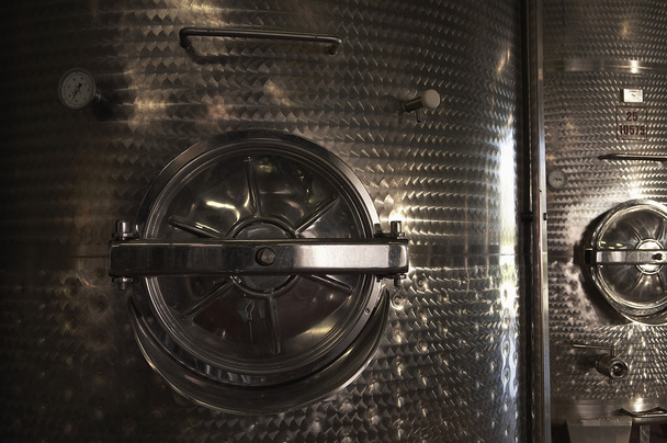 鋼のワイン vats - 写真・画像
