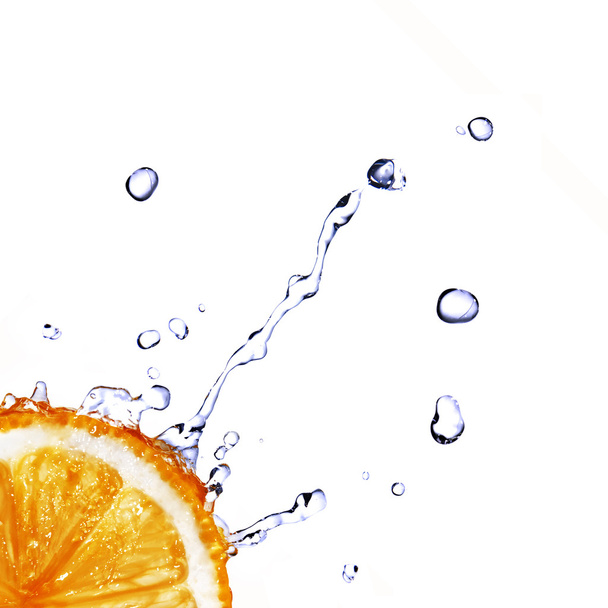 Fresh water drops on lemon - Foto, Bild