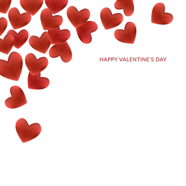 Happy Valentines day card. Hearts concept. Romantic composition. - Vecteur, image