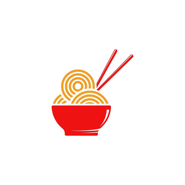 Nouilles illustration de symbole de signe alimentaire
 - Vecteur, image