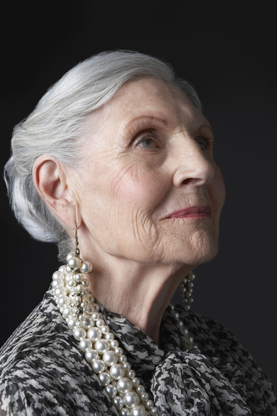 Senior Woman looking up - Photo, Image