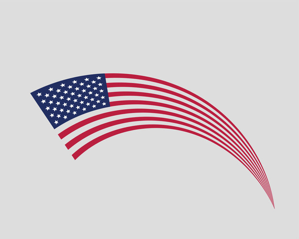 ウサ フラグ ベクトル。アメリカの近代的なスタイルのシンボル。A - ベクター画像
