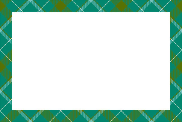 Vintage frame vector. Scottish border pattern retro style. Tarta - Vector, Image