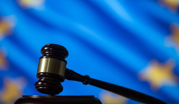 Judge gavel on blurred background - Photo, Image