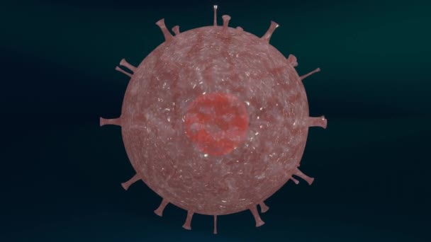 Coronavirus pathogene Viren, die Infektionen im Wirtsorganismus verursachen, Ausbruch der Viruserkrankung, neue Asiatische Grippe - Filmmaterial, Video