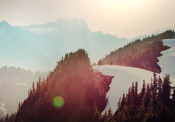 Schöner Berggipfel in der North Cascade Range, Washington / USA - Foto, Bild