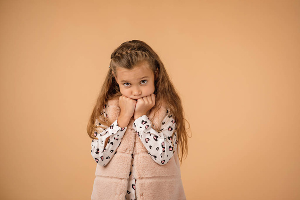 offended sad little child girl - Foto, Imagen