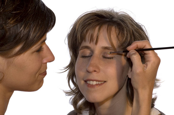 Two sisters in a makeup session - Foto, Imagen