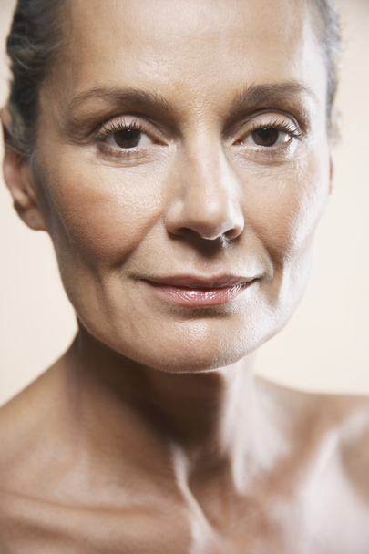 middle aged woman face - 写真・画像