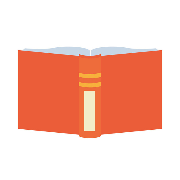 otevřená ikona knihy, barevný design - Vektor, obrázek
