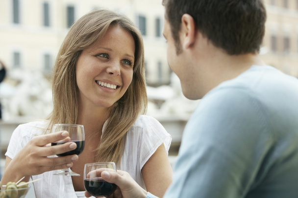 Couple Drinking Wine - Fotografie, Obrázek