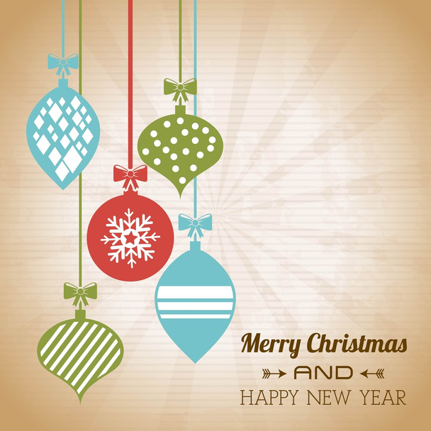 merry christmas and happy new year - Vector, Image