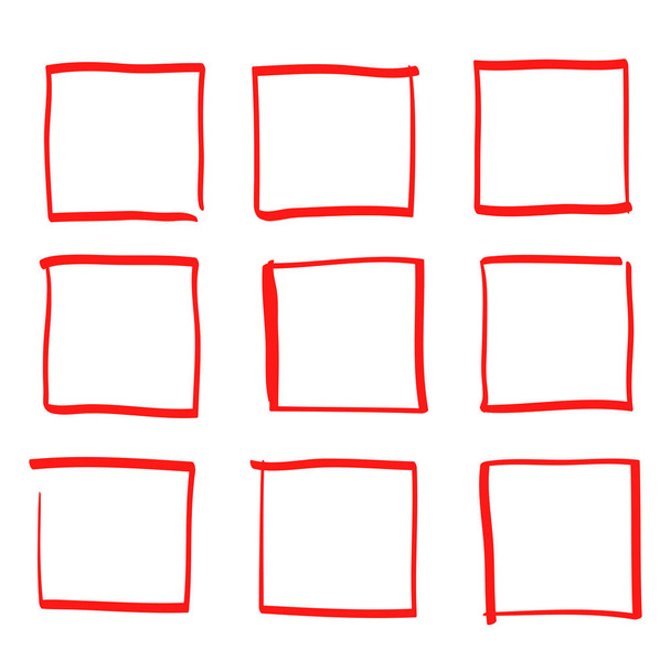 scatola quadrata disegnata a mano in stile doodle per sito web, logo e controllo del testo
 - Vettoriali, immagini