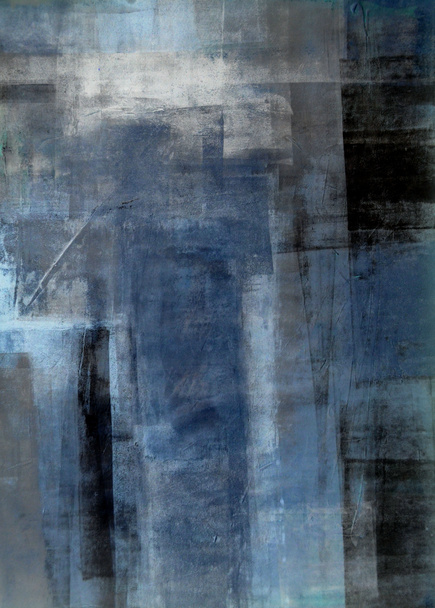 Pintura abstracta de arte azul y gris
 - Foto, Imagen