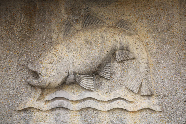 fish relief gdansk old town - Фото, изображение