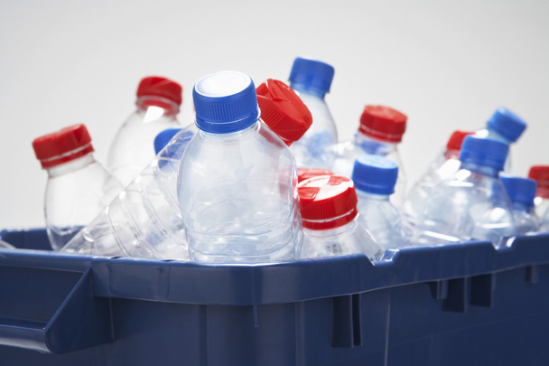Container with plastic bottles - Photo, image